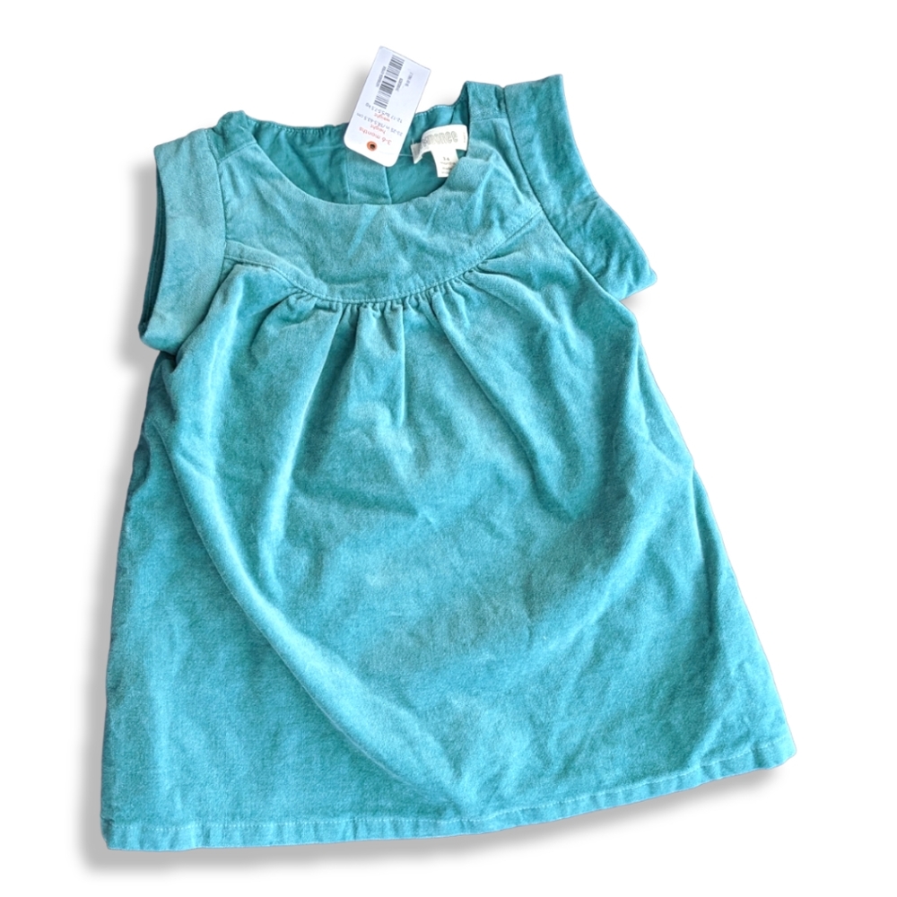 Gymboree Girls 3-6m Teal Velour Dress